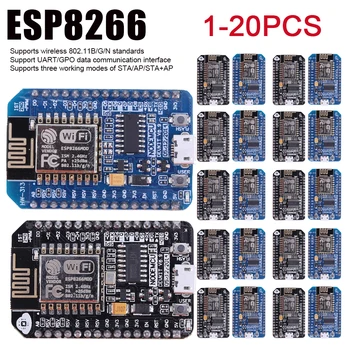 1-20 ШТУК ESP8266 Беспроводной Модуль NodeMCU Lua WIFI IoT Плата Разработки Последовательный Порт Wifi Модуль Плата Разработки для Arduino