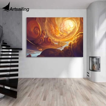 1 Шт. Художественный плакат на холсте Облака Дракон HD Картина на холсте Настенное искусство Отпечатки на холсте Домашний декор Картины для гостиной XA1452C