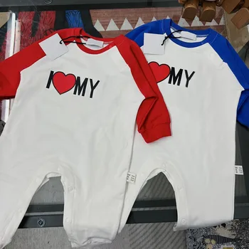 1 комплект/2шт Одежда для новорожденных девочек с длинными рукавами и рисунком Комплект для новорожденных мальчиков Детская одежда
