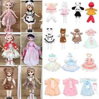 1 комплект костюмов для кукол 30 см, детские летние игровые игрушки для переодевания, кружевная юбка, ткань, много стилей, аксессуары для кукол-одевалок