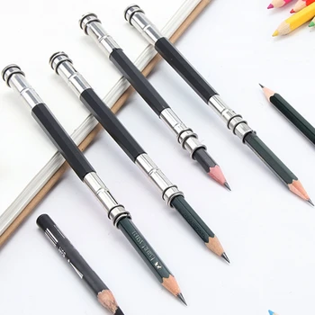 1 шт. Новый регулируемый удлинитель для карандаша с двойной головкой, инструмент для рисования карандашом для школы и офиса
