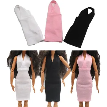 1 шт. кукольная одежда вечернее платье для Барби 29 см Кукольная одежда Платье ручной работы наряды 1/6 Аксессуары для кукол Белый Черный Розовый