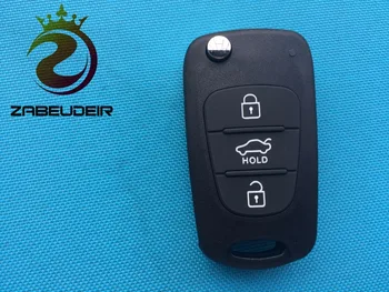 1 шт. сменный чехол для ключей для Hyundai I30 IX35, складной чехол, 3 кнопки, откидной пульт дистанционного управления, пустое неразрезанное лезвие Без логотипа, Автозапчасти для автомобилей