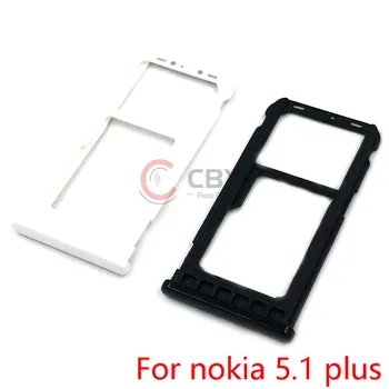 10 шт. для Nokia 5.1 plus, держатель для sim-карты, разъем для SD-карты, Заменяющая деталь