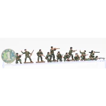 10шт 1/72 Масштаб Второй мировой войны Комбинация США 12 Фигурка солдата Модель игрушки DIY Сцена Кукла орнамент