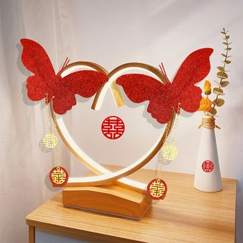 10шт Бабочек для украшения Китайский Свадебный кулон Декор Красная бабочка Свадебная наклейка Украшение спальни для брака