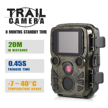 12MP 1080P Mini Trail Camera Hunting Game Камера Для Разведки Дикой Природы на Открытом воздухе с Датчиком PIR 0.45s Fast Trigger IP66 Водонепроницаемый