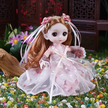 17 см Древнекитайский костюм Принцесса Кукла Свадебное платье Маленькая Принцесса Девочка Игрушка Кукла Кукольный Игровой Дом Ролевая игра Кукла
