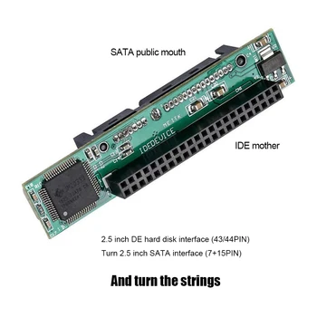 2,5-дюймовая Карта Адаптера SATA к IDE SSD Mini Hard Drive Converter Card JM20330 с Чипом 7 + 15-Контактный Разъем к 44-Контактному Разъему 150 Мбит/с для Ноутбука