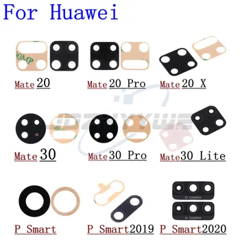 2 шт. Оригинальный стеклянный объектив камеры заднего вида с наклейкой для Huawei Mate 20 20X 30 Pro Lite P Smart 2019 2020 + Инструменты