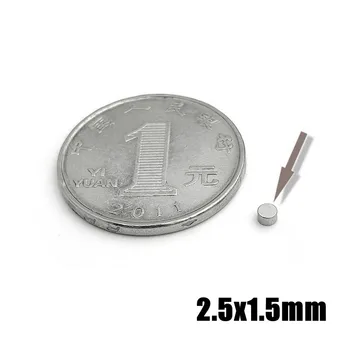 20 ~ 500шт 2.5x1.5 мм Маленький Круглый Магнит N35 2,5*1,5 мм Неодимовый магнит Постоянный NdFeB Супер Сильные Мощные магниты 2.5x1.5 мм