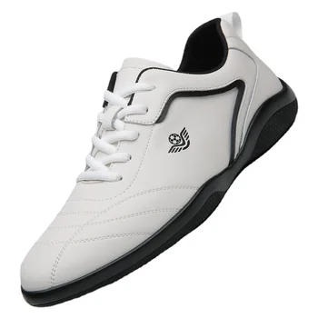 2023 Демисезонная Кожаная Обувь Мужская Модная Повседневная Спортивная Обувь Кроссовки Мужские Однотонные Новые Дизайнерские Zapatos De Hombre