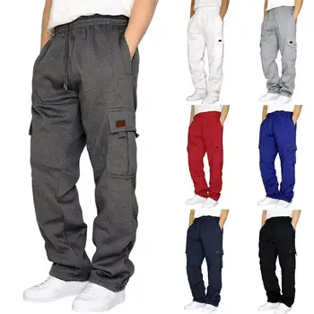 2023 Мужские джоггеры Брюкикарго для повседневной носки в стиле хип-хоп, мужские брюки с карманами, спортивные штаны, уличные брюки