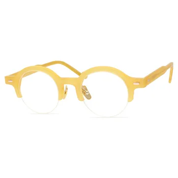 2023 Новая ретро мода оправа для очков в полурамке Новый тренд креативная нейтральная личность очки Унисекс мужские оптические очки