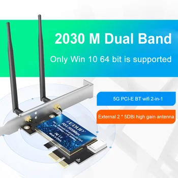 2030 Мбит/с WiFi Сетевая карта PCI-E 802.11a/b/ g/n/ac Двухдиапазонный 2,4 G/5 ГГц Беспроводной PCI Express-X1/X4/X8/X16 WiFi Bluetooth Адаптер