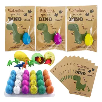24 разноцветных инкубационных карточки для яиц динозавров Детский день рождения Детские игрушки Яйца динозавров Забавные игрушки