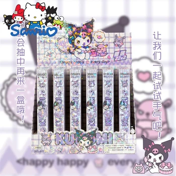 24 шт. / компл. Гелевая ручка Sanrio Hello Kitty Kuromi My Melody Kawaii Аниме Роликовая Шариковая ручка Нейтральная ручка Канцелярские принадлежности Оптом
