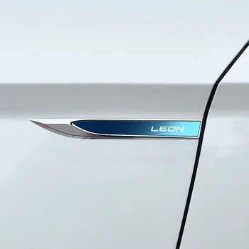 2шт Металлическая наклейка на автомобиль Модификации крыла Лазерная Эмблема для Seat Leon Стайлинг автомобиля Внешние Аксессуары