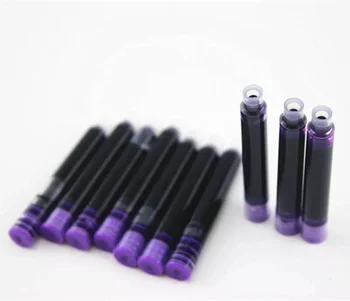3,4 мм 20шт Цветных Чернильных Картриджей Фиолетовые Картриджи Для Авторучки Заправка Чернильных Картриджей Каллиграфия