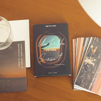 30 Листов/комплект Открытки серии Whispers Under The Sunset в стиле Ins, креативные открытки с сообщениями, поздравительные открытки с благословением