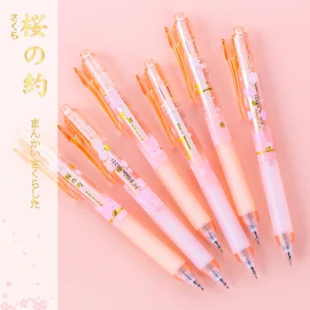 36 шт./лот Гелевая ручка Kawaii Sakura Press Cute 0,5 мм черными чернилами для подписи Рекламные подарочные канцелярские принадлежности Школьные принадлежности