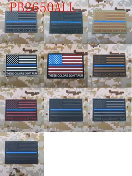3D нашивка из ПВХ с изображением флага Америки, тонкая синяя и зеленая линия, цвета не совпадают