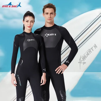 3mm Neoprene Scuba Diving Suits Back Zip Swimming Suit One-Piece Full Wetsuit For Water Sports гидрокостюм для мужчин/женский