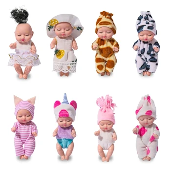 4-Дюймовые Куклы Mini Reborn-Детские Спящие Куклы Крошечная Ладошка-Куклы в Одежде Маленькие Детские Куклы Игрушка в Подарок для малыша