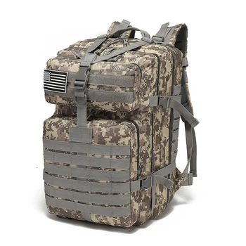 40-литровый армейский треккинг Molle Большой емкости, водонепроницаемая сумка для охоты, пешего туризма, кемпинга из ткани Оксфорд, переносной рюкзак на плечо, Открытый рюкзак