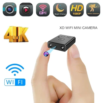 4K 1080P Мини Wifi DV камера Домашняя видеокамера ночного видения Micro Cam Регистратор обнаружения движения Поддержка скрытой Tf карты