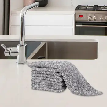 5шт Моющихся кухонных тряпок для мытья посуды Портативная Салфетка для чистки стульев Тарелка Автомобиль Бытовая Чаша