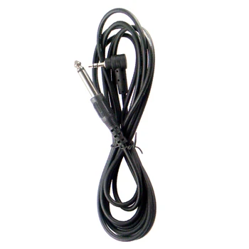 6. 35-мм штекерный гитарный прямой кабель аудиоусилителя черного цвета