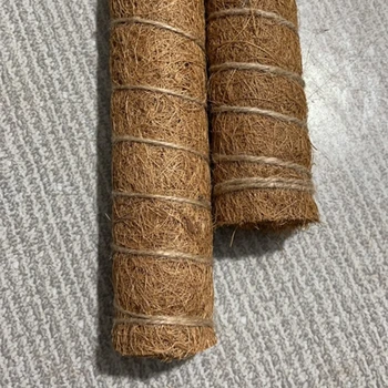 77JB 2шт 40-сантиметровые палочки из кокосового мха для вьющихся комнатных растений с 10шт этикетками для растений и 10шт закручивающимися завязками