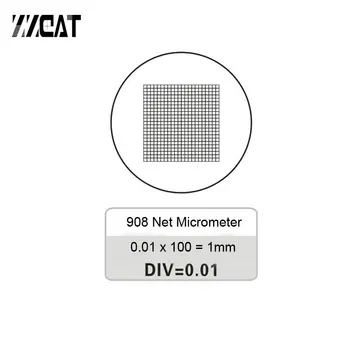 908 Микроскоп DIV 0,01 мм Масштаб сетки Значение микрометра измерительная шкала Калибровка микрометра