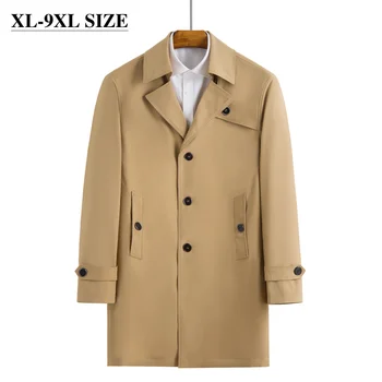 9XL 8XL 7XL 6XL Верхняя одежда оверсайз, мужские куртки, свободные деловые повседневные куртки, большие размеры, весенне-осенняя ветровка, мужская брендовая одежда