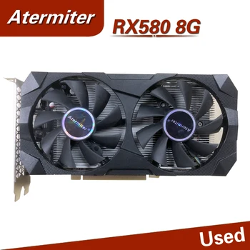 Atermiter Видеокарта AMD RX580 8Gb GDDR5 GPU RX 580 8GB 256Bit 2048SP Настольная Игровая видеокарта pcie X16 3.0