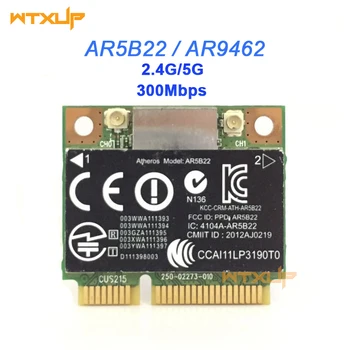 Atheros AR5B22 AR9462 300 Мбит/с 802.11a/b/g/n Карта Wlan половина Мини PCIE Wifi Bluetooth 4,0 Сетевой Адаптер Для ASUS/Hp 2170p 9470m