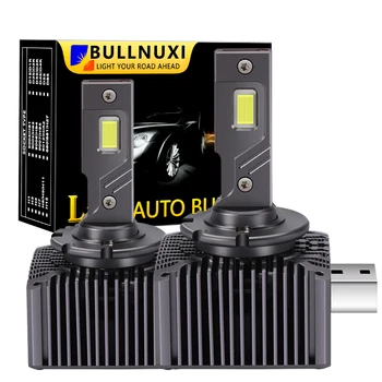 Bullnuxi Фары для автомобилей D1S Светодиодная лампа для фар 6000 К белый 35 Вт 12000ЛМ D1R Ксеноновый комплект для преобразования Canbus