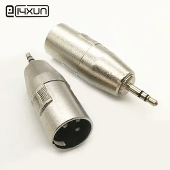 EClyxun 1шт 3,5 мм 3-полюсный штекер к XLR 3-контактный штекер Аудиокабель Разъем для микрофона 3P черный адаптер для микрофона