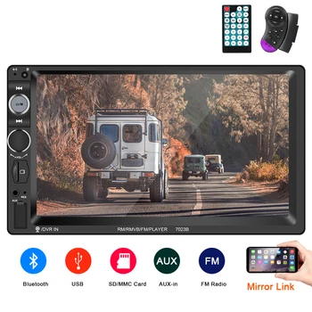 FM-Приемник Резервная Камера Авто Аудио Мультимедиа MP5 Плеер Bluetooth 2 Din Автомобильный Стерео Радио 7-Дюймовый HD Сенсорный Экран
