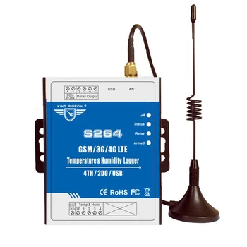 GSM 2G 3G 4G LTE 4-канальный блок контроля температуры и влажности Сигнализация с релейным выходом S264