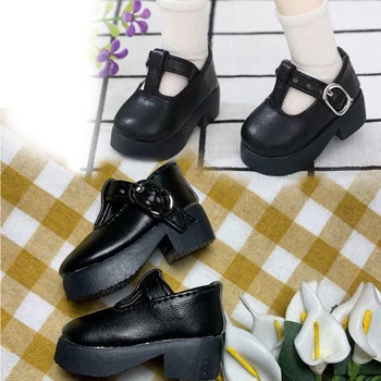 H02-035 детская игрушка ручной работы BJD/SD кукольная обувь 1/6 30 см Модные черные кожаные туфли-стринги 1 пара