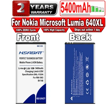 HSABAT 5400 мАч BV-T4B Батарея для Nokia Microsoft Lumia 640XL RM-1096 RM-1062 RM-1063 RM-1064 BVT4B