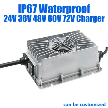 IP67 водонепроницаемый 48V 15A 58,8 V 12A Charger14S 58,4v 16S 54,6v 15A Смарт-Зарядное устройство для 48v 150Ah lifepo4 LTO lipo свинцово-кислотный аккумулятор