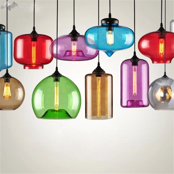 JW Nordic Creative Различных форм, Красочный подвесной светильник, Стеклянные подвесные светильники для гостиной, ресторана, бара, кафе, домашнего освещения