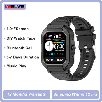 KEBUWEI 2023 Новые Смарт-Часы Мужские С Полным Сенсорным Экраном Ourdoor Спортивные Фитнес Водонепроницаемые Bluetooth-Звонки Для Android IOS Smartwatch