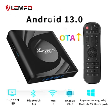 LEMFO X88 PRO 13 Smart TV Box Android 13 TV Box 8K HD WIFI6 Телеприставка BT5 OTA Обновление RK3528 Четырехъядерный 64-битный Mali450 MP2