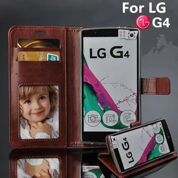 LG4 для LG G4 Case Бумажник Слот Для карт Памяти Стент Чехлы С Рисунком Из Лошадиной Кожи Откидная Защитная Крышка черный Чехол для LG 4 F500 H810 VS999