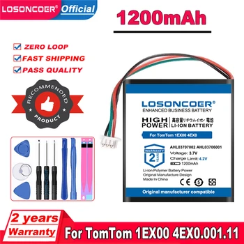 LOSONCOER Лидирующий бренд, 100% Новый Аккумулятор 1200 мАч AHL03706001, AHL03707002, VF9B для TomTom 1EX00, 4EX0.001.11, Easy, Start, Start2