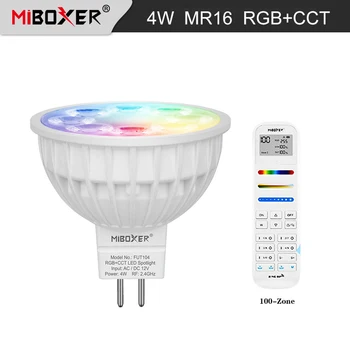 Miboxer 4W MR16 RGB + CCT (2700-6500K) WiFi Умные светодиодные прожекторные лампы FUT104 Угол луча 25 °